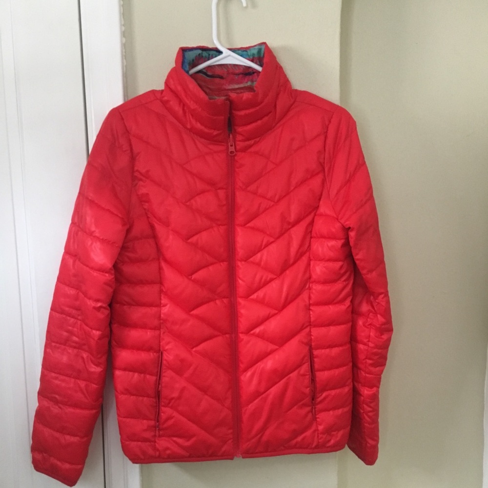 Fitted Red Puff Jacket